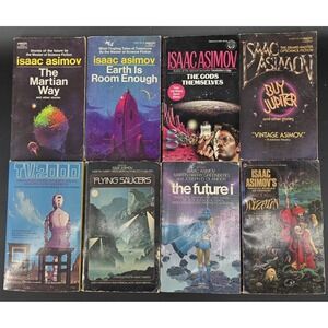 Lot of 8 Isaac Asimov Vintage Science Fiction Books PB Novels Stories 80s Sci Fi